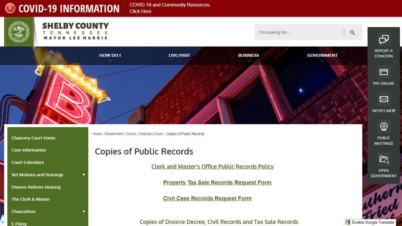 Copies of Public Records | Shelby County, TN - Official Website